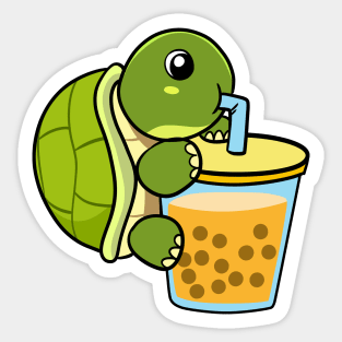 Boba Turtle Sticker
